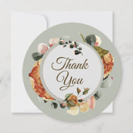 クラッシー秋フローラリースサンキューカード サンキューカード