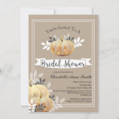 クラッシー素朴カントリーパンプキンスブライダルシャワー 招待状 (正面)