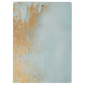 クラッシー芸術的アクアブルー金ゴールド油絵を描テクスチャ クリップボード (裏面)