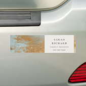 クラッシー芸術的アクア金ゴールド金ゴールド絵を描油事業 バンパーステッカー (車上)