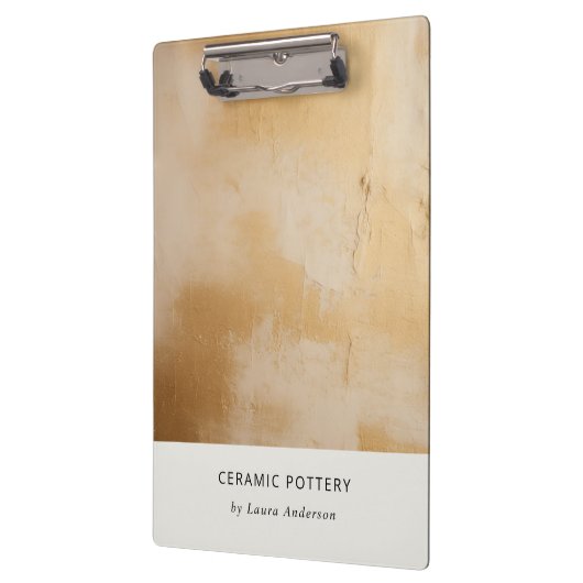 クラッシー芸術的シック金ゴールド油テクス絵を描チャ クリップボード (左)