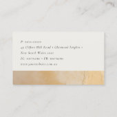 クラッシー芸術的シック金ゴールド油テクス絵を描チャ 名刺 (裏面)