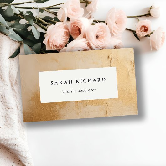 クラッシー芸術的シック金ゴールド油テクス絵を描チャ 名刺