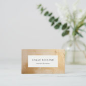 クラッシー芸術的シック金ゴールド油テクス絵を描チャ 名刺 (スタンド正面)