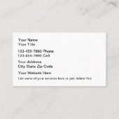 クラッシー車のカーテーマ 名刺 (裏面)