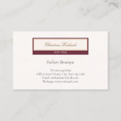 クラッシー・ブルゴーニュアイボリー 名刺 (裏面)