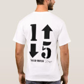 クラッチMotoは設計します"1Down-5Up "を Tシャツ (裏面)