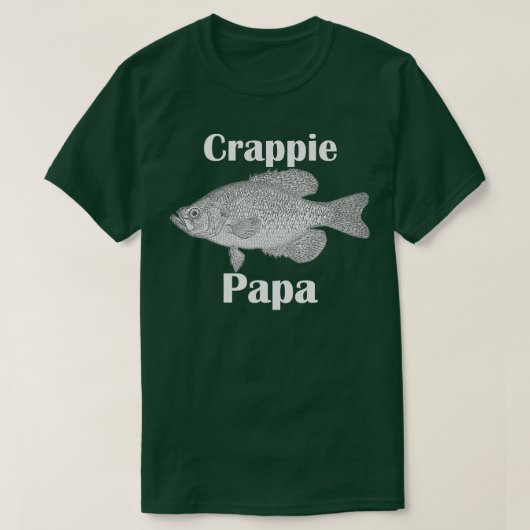クラッパイパフィッシュイラストレーションアーおもしろいト魚釣りP Tシャツ (デザイン正面)