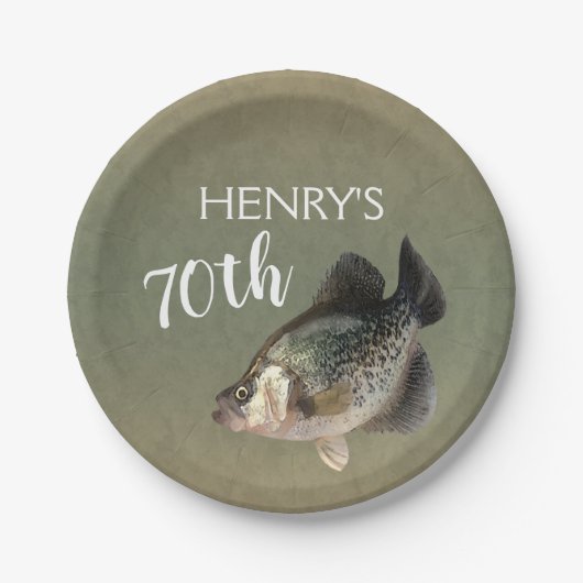 クラッパイフィッシュ70誕生日 ペーパープレート (正面)