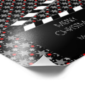 クラッパーボおもしろいードフィルムメイキング白黒レッド フォトプリント            (角)