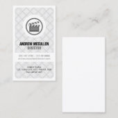 クラッパーボードアイコンフィルムディレクターVisual Arts 名刺 (正面/裏面)