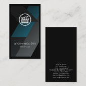 クラッパーボードアイコンフィルムディレクターVisual Arts 名刺 (正面/裏面)