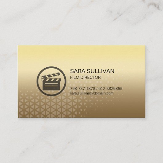 クラッパーボードアイコンフィルムディレクターVisual Arts 名刺 (正面)