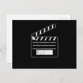 クラッパーボード俳優演技女優ムービーギフト ポストカード (正面/裏面)