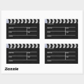 クラッパーボード映画 長方形シール (シート)