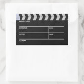 クラッパーボード映画 長方形シール (バッグ)