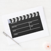 クラッパーボード映画 長方形シール (封筒)