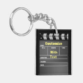 クラッパーボード(両面)アクリルキーチェーン キーホルダー (正面左)