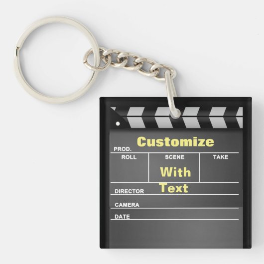 クラッパーボード(両面)アクリルキーチェーン キーホルダー (正面)