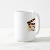 クラッパーボード 映画好き グラフィック コーヒーマグカップ (正面右)