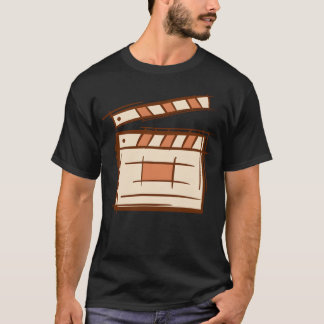 クラッパーボード 映画用カチンコ テンプレート Tシャツ