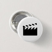 「クラッパー」のピクトグラムボタン 缶バッジ (正面&裏面)