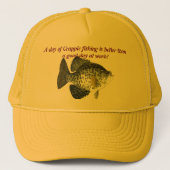 クラッピーの魚釣り キャップ (正面)