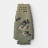 クラッピー姿勢おもしろい魚釣り ボトルクーラー (正面)