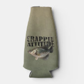 クラッピー姿勢おもしろい魚釣り ボトルクーラー (正面)