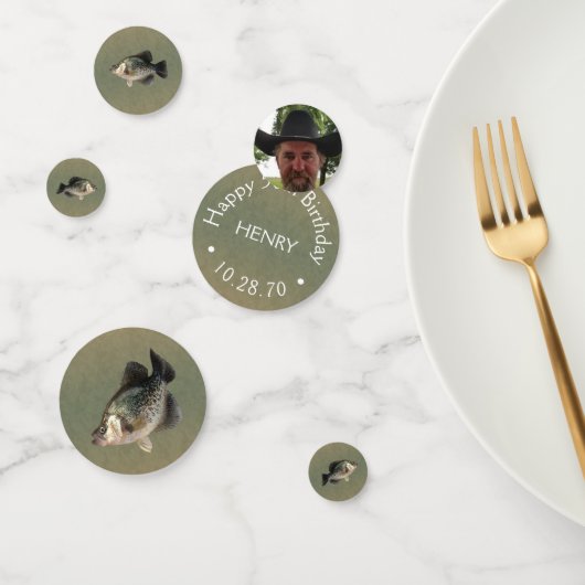 クラッピー誕生日カスタム写真 コンフェッティ (グループ)