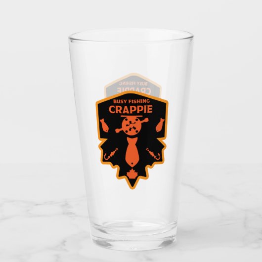 クラッピー魚釣りカナダ タンブラーグラス (正面)
