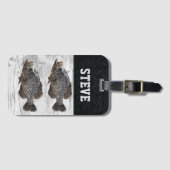 クラッピー魚釣りクールトリップネームアングラー ラゲッジタグ (正面横)