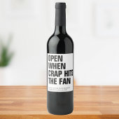 クラップおもしろいがファンの文字に達すると開カスタムく ワインラベル