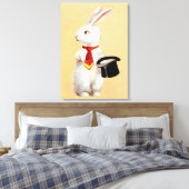 クラップサドル:イースターバニーとネクタイ キャンバスプリント (インサイチュ (寝室))