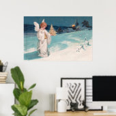 クラップサドル：クリスマス天使と鐘 ポスター (ホームオフィス)