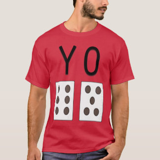 クラップスゲームの男性 YO サイコロ 面白いゲーム 11 ヴィンテージ Tシャツ