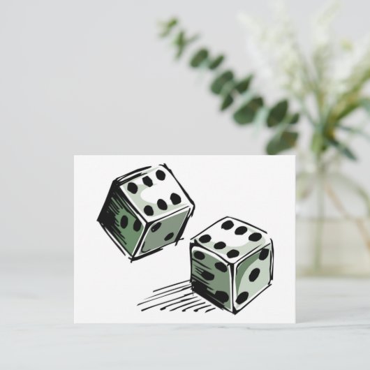 クラップスサイコロハイローラ賭博 ポストカード (スタンド正面)