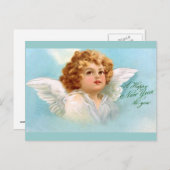 クラップスダル： チャーミングな新年の天使 シーズンポストカード (正面/裏面)