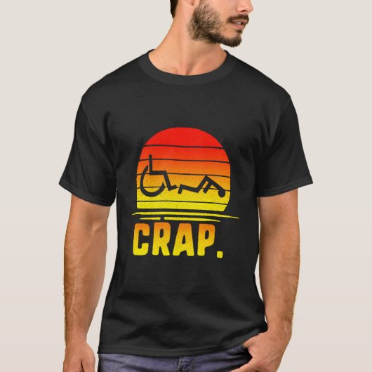 クラップハンディキャップ車いす身体障害者手帳 Tシャツ (正面)