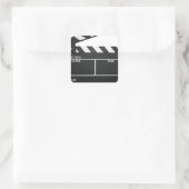 クラップボード映画石板クラッパーフィルム スクエアシール (バッグ)