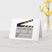 クラップボード映画製作者石板 カード (黄色い花)
