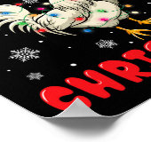 クラッメリーキンクリスマおもしろいスチキンサンタ1 ポスター (角)