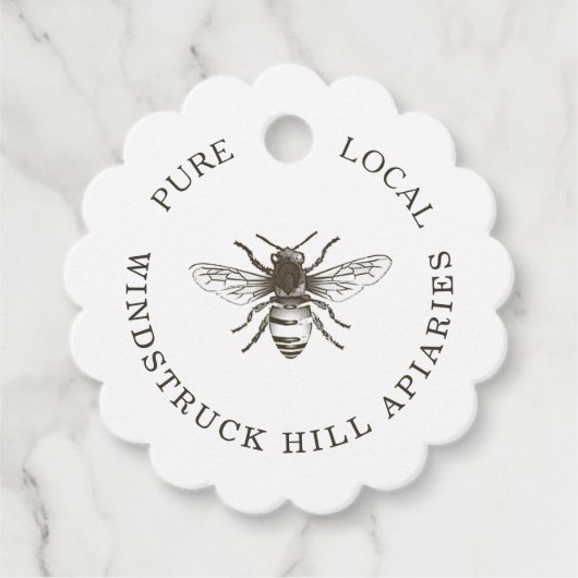 クラッ実在ドハニービー鱗片状養蜂製品ラベル フェイバータグ (正面)