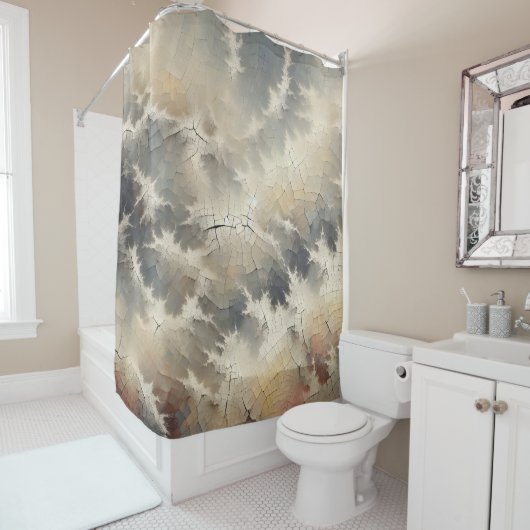 クラッ素朴クル抽象芸術 シャワーカーテン (インサイチュ)