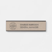 クラッ素朴ト |ビジネスロゴモダン社員スタッフ サインプレート (正面)