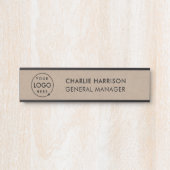 クラッ素朴ト |ビジネスロゴモダン社員スタッフ サインプレート (正面)