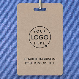 クラッ素朴ト |ビジネスロゴID モダン従業員 バッジ