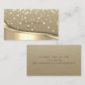 クラッ素朴ト、金ゴールド紙吹雪 名刺 (正面/裏面)