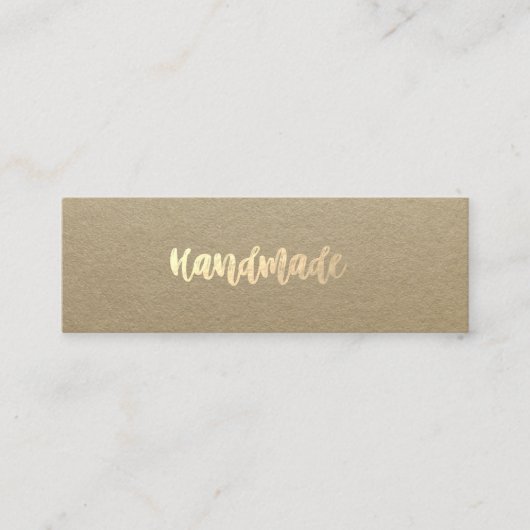 クラッ素朴ト、金ゴールド、シンプル手作り スキニー名刺 (正面)