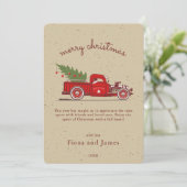 クラッ素朴フェイクドレッドトラックの木パーソナライズされた シーズンカード (スタンド正面)